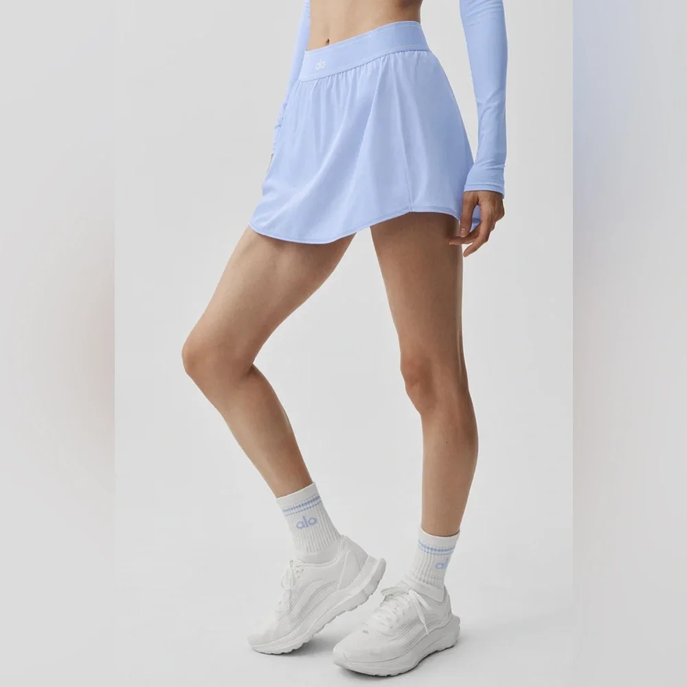 Alo Yoga Match Point Tennis Skirt Light Provence Blue XS